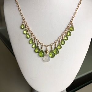 Peridot n Moonstone Necklace